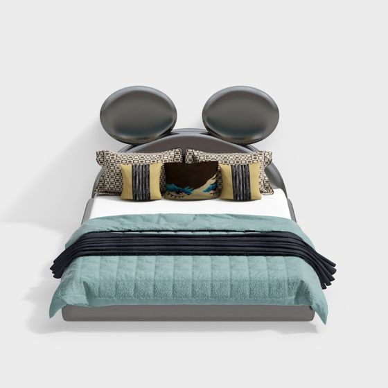 Charming Disney-Inspired 3D Bed Headboard Model