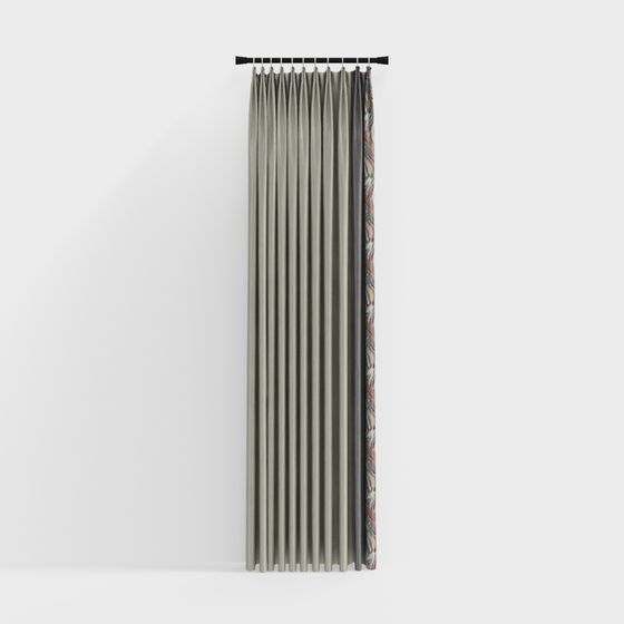 Chic 3D Curtain Model for Contemporary Spaces