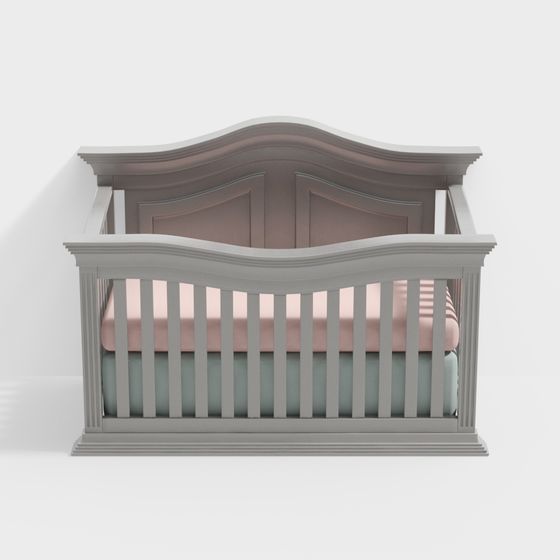 Enchanting 3D Model Baby Crib