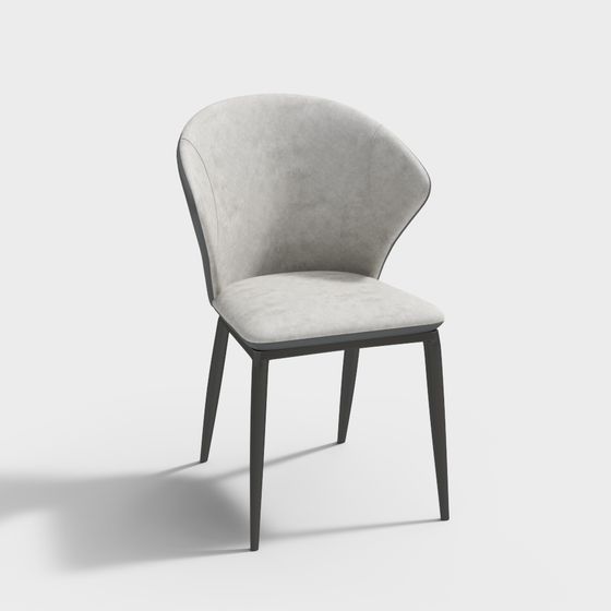 Elegant Low-Polygon Chair 3D model for Modern Interiors