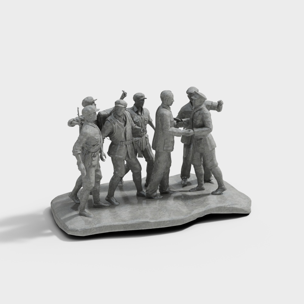 Low Poly Detailed Soldiers 3D Model for Historical Scenes