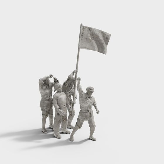 Victory Flag 3D Model for Creative Projects
