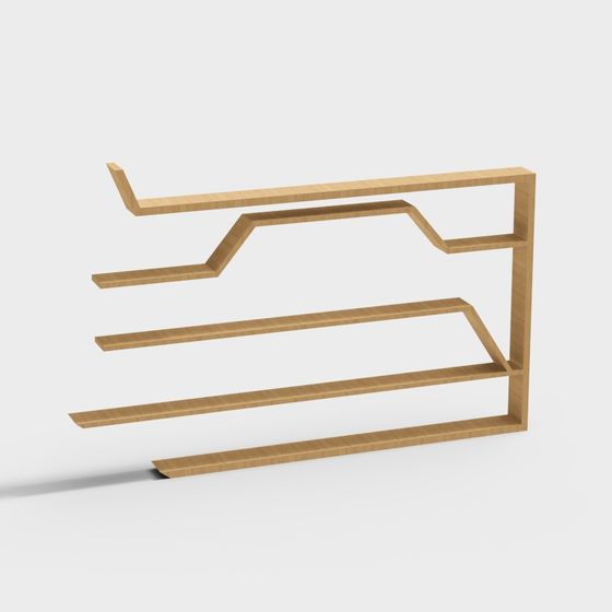 Minimalist Bookshelf 3D Model
