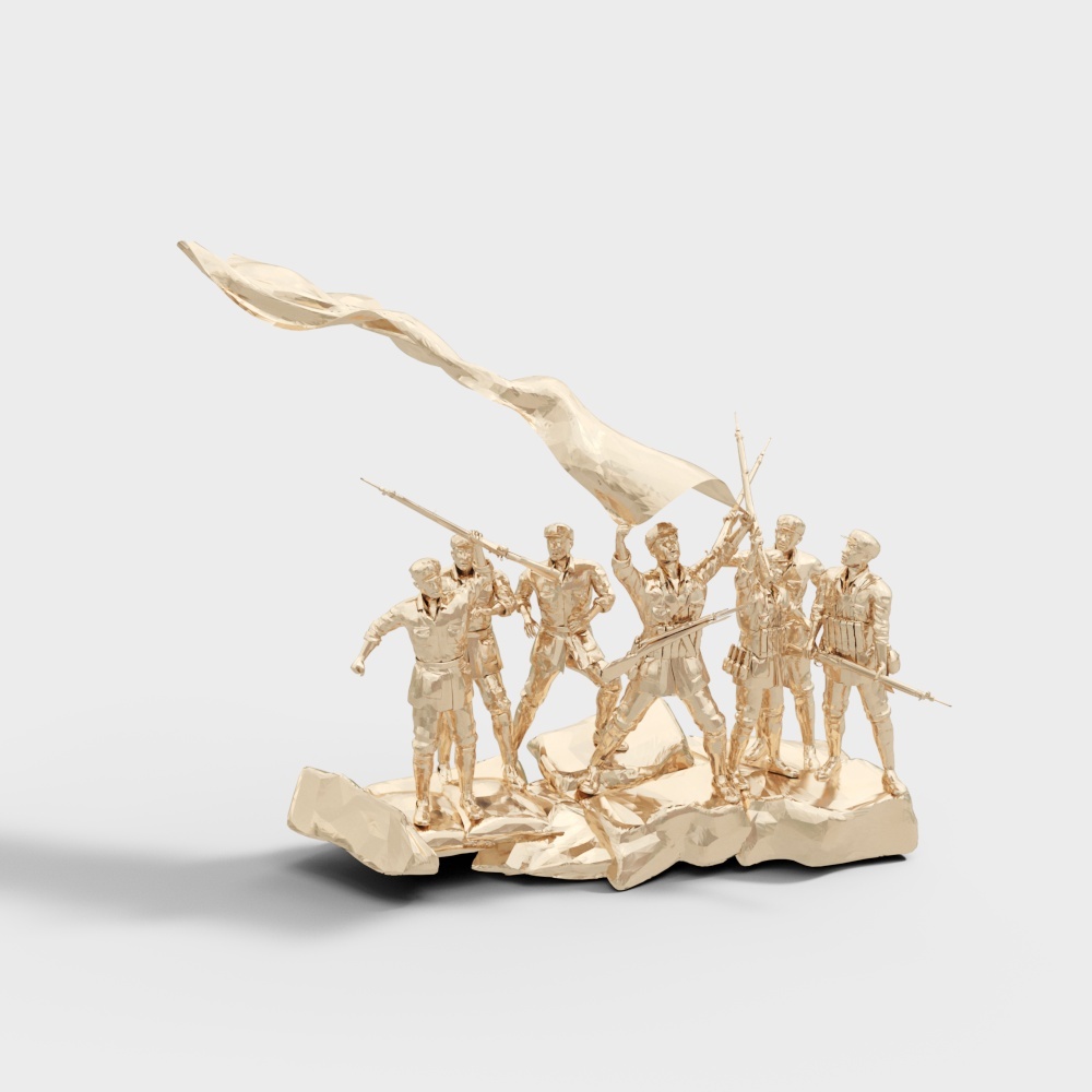 モダンゴールドスカルプチャー