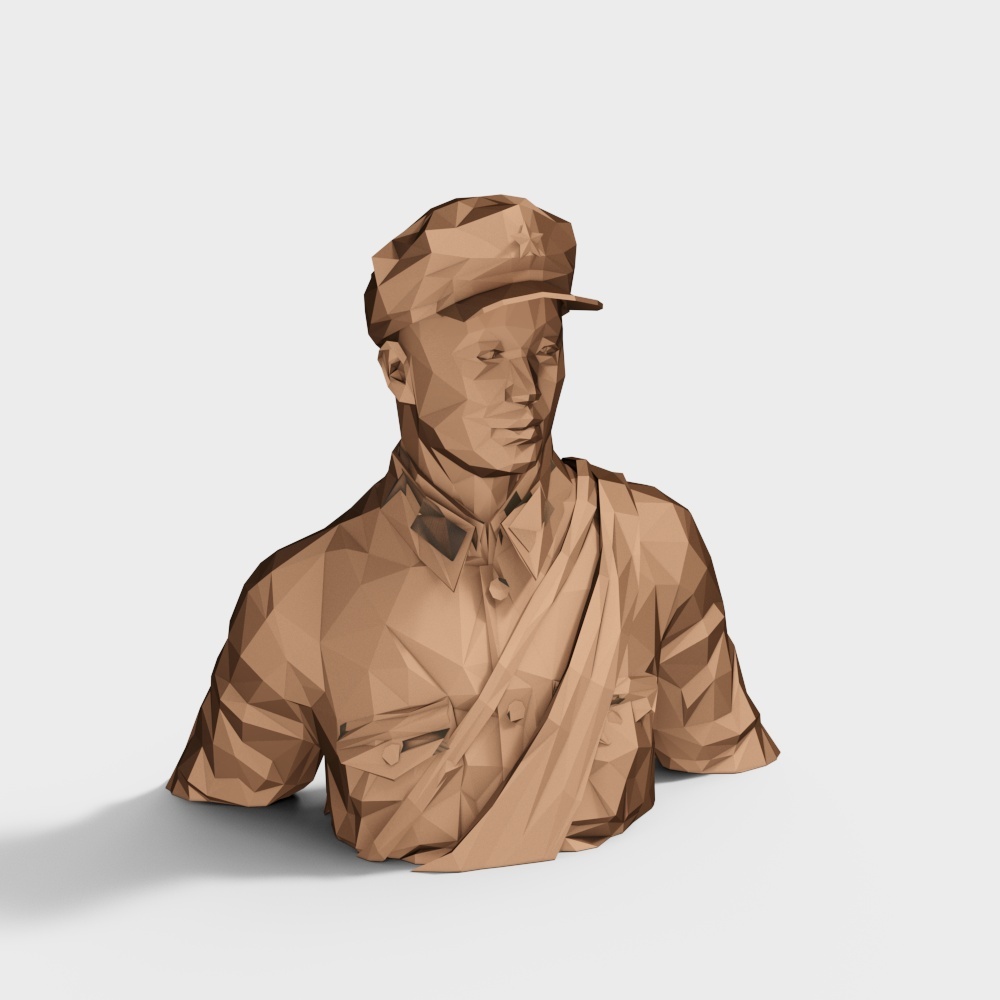 Retro Detective Low Poly 3D Model