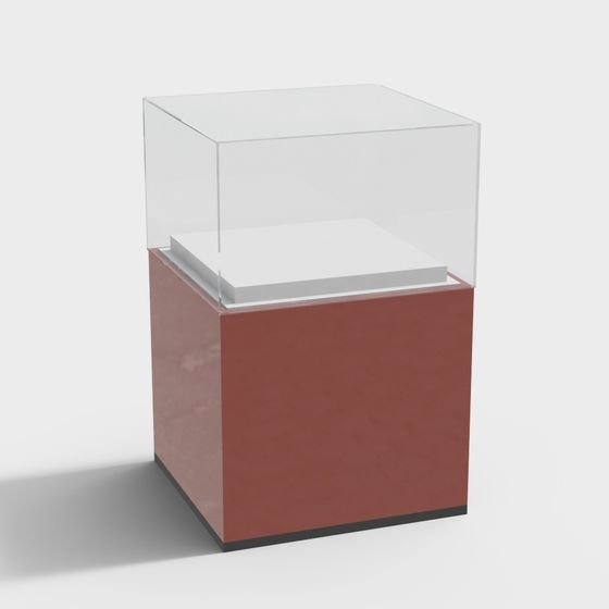 Elegant Low-Poly Display Case 3D model