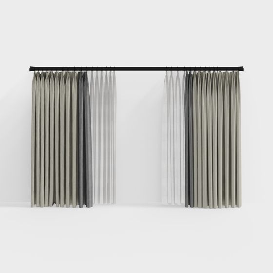 Stylish Curtain 3D model for Modern Spaces