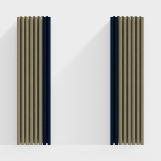 Urban Rib Low-Poly Decorative Column 3D model for Modern Design