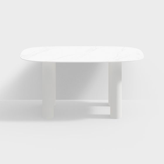 Stylish Marble Round Table 3D model for Modern Spaces
