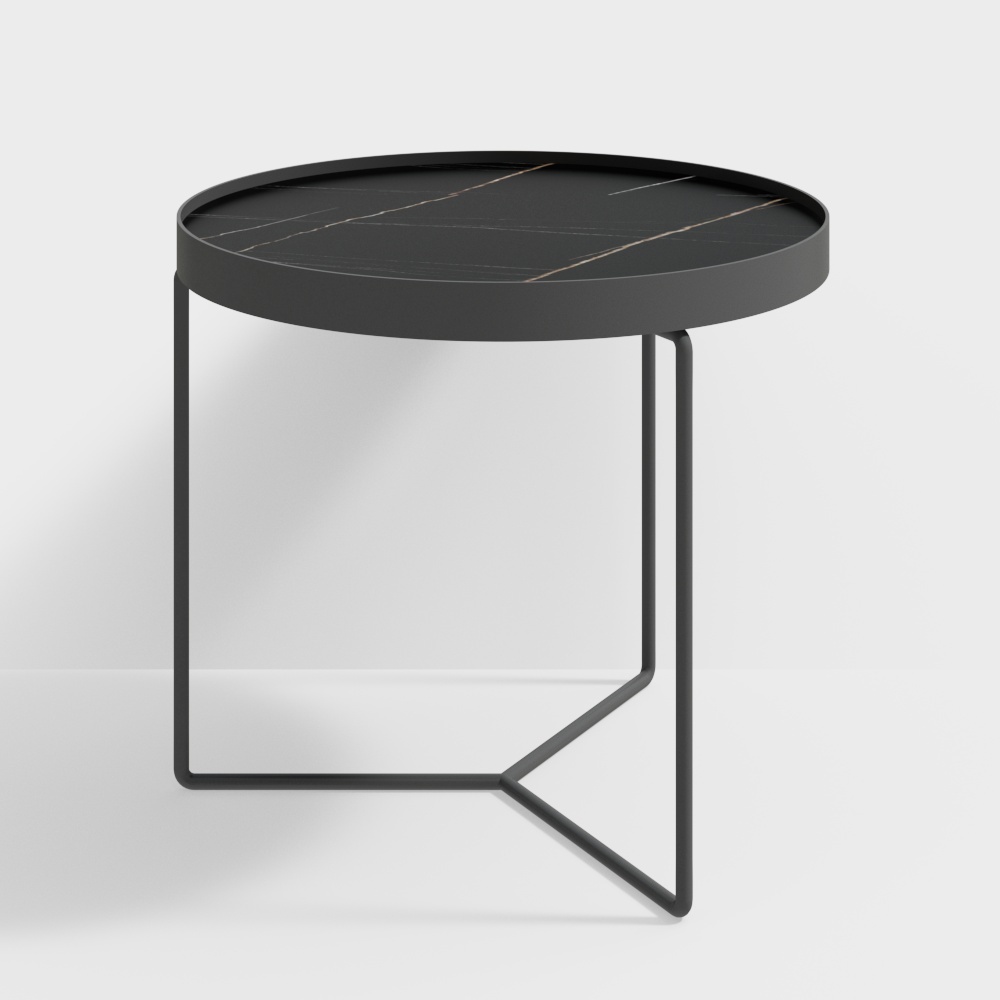 Mesa de café de pizarra negra