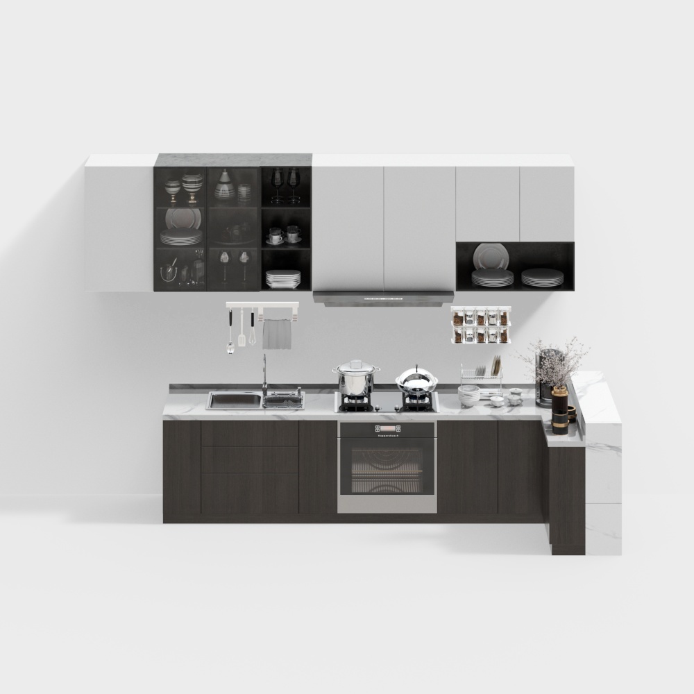 Modern kitchen corner cabinets