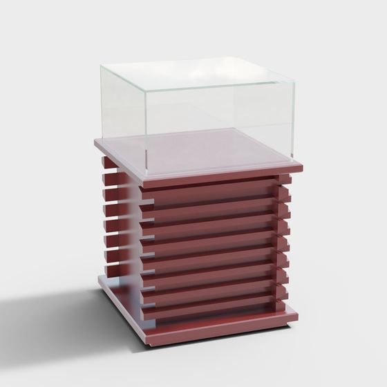 Stylish Glass Display Cabinet 3D model