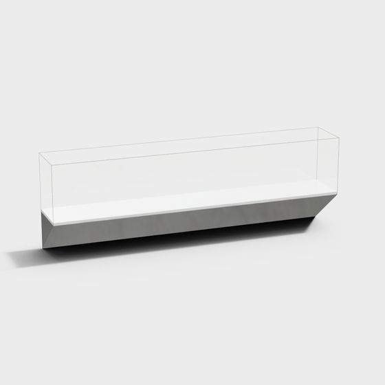 Minimalist Urban Edge Bench 3D model for Various Projects