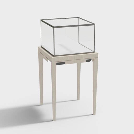 Elegant Minimalist Display Cabinet 3D model
