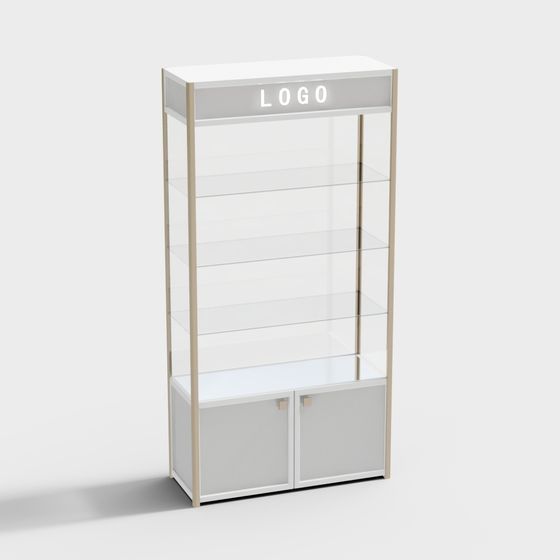 Stylish Display Cabinet 3D model for Modern Design