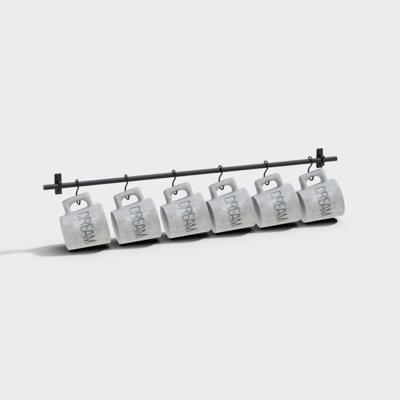 Black Modern Kitchen Accessories 3D Model