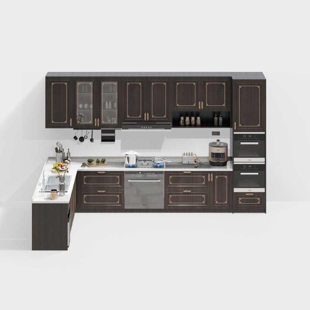 Luxurious Modern Kitchen 3D Model
