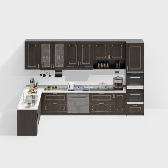 Luxurious Modern Kitchen 3D Model