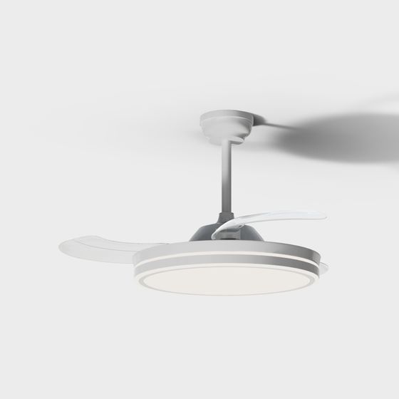 Modern Minimalist Ceiling Fan Light 3D model