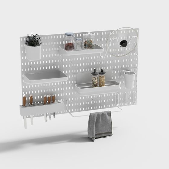 Pegboard Organizer 3D model
