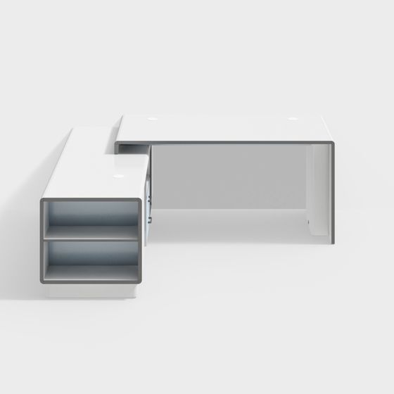 Sleek L-Shaped Desk 3D model for Creative Projects
