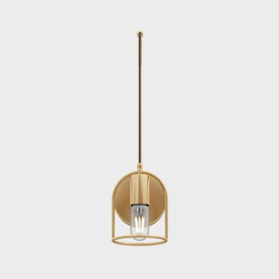 Golden Orb Pendant Light 3D model for Modern Interiors