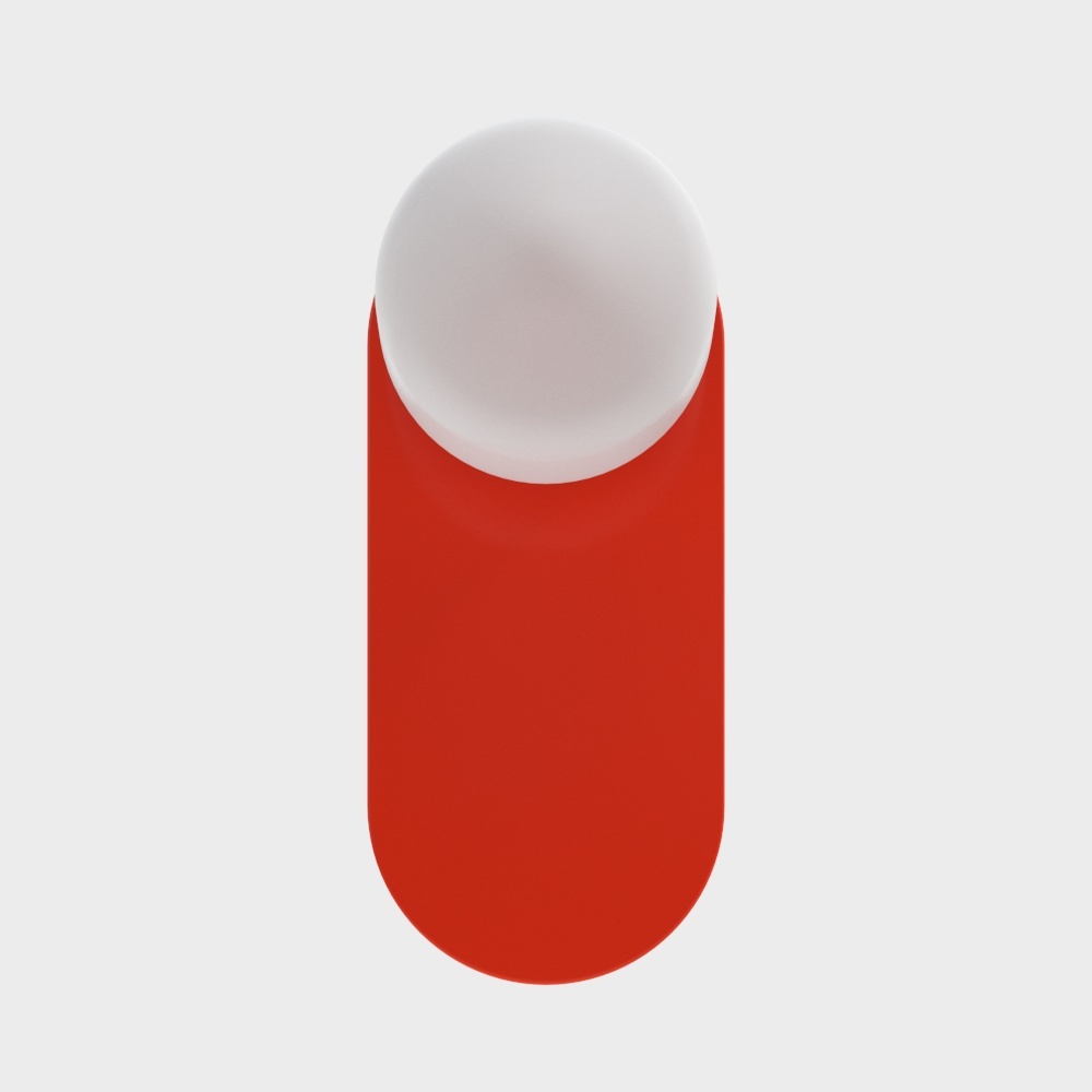 Red Capsule 3D Model – Low-Poly Futuristic Design