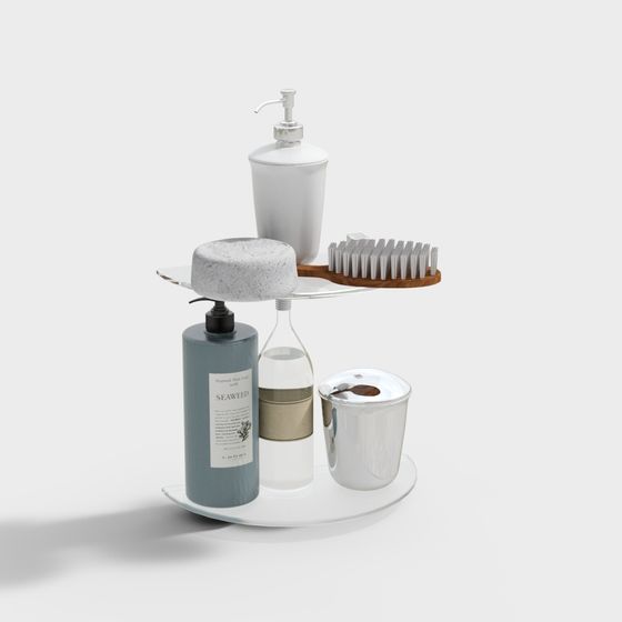 Minimalist Bathroom Storage Rack 3D model