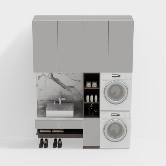 Modern Laundry Hub 3D model