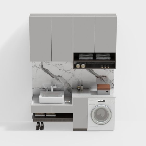 Minimalist Bathroom Cabinet 3D model