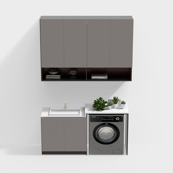 現代洗衣機櫃