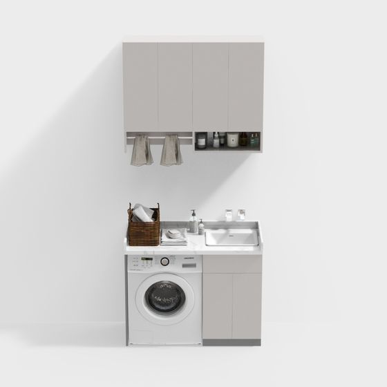 Laundry Room Oasis 3D model for Modern Spaces