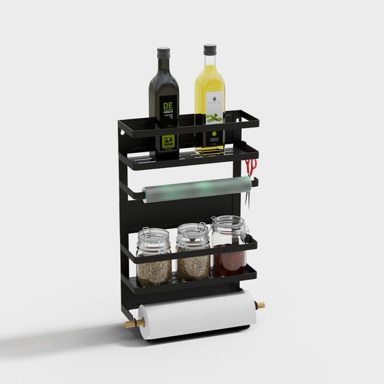 Stylish Kitchen Cart 3D model for Modern Home Design