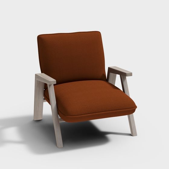 Stylish Low-Poly Leisure Chair 3D model