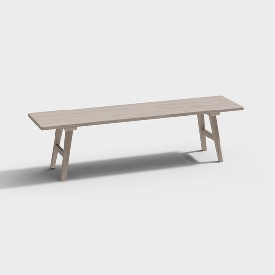 Stylish Urban Bench 3D model