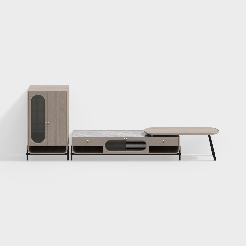 Combination: M86# locker + M66# TV cabinet board + M56# TV cabinet