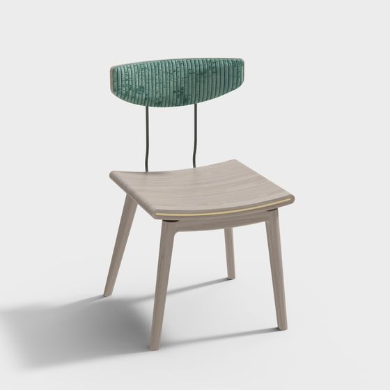 Cozy Velvet Chair 3D model