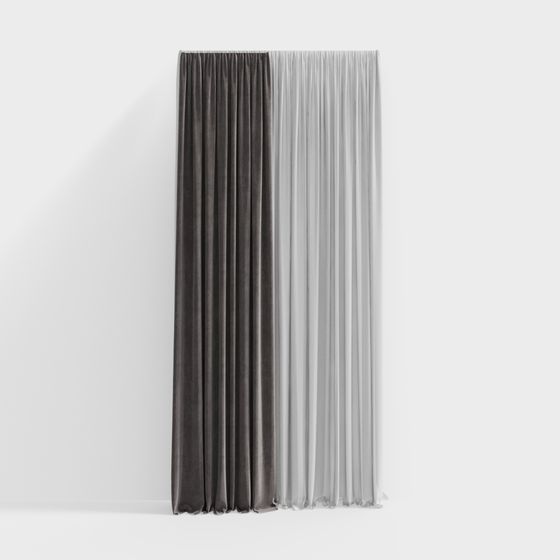 Stylish Curtain 3D model for Creative Projects