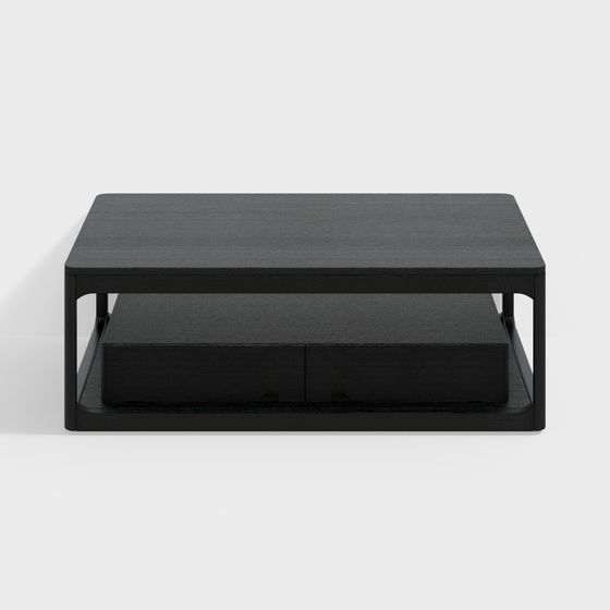 Urban Black Square Table 3D model