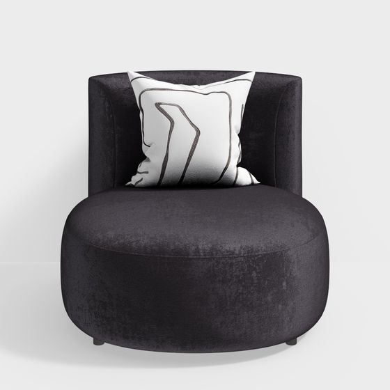 Elegant Low-Poly 3D Model Armchair