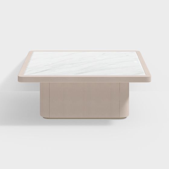 Modern Square Marble Coffee Table 3D model
