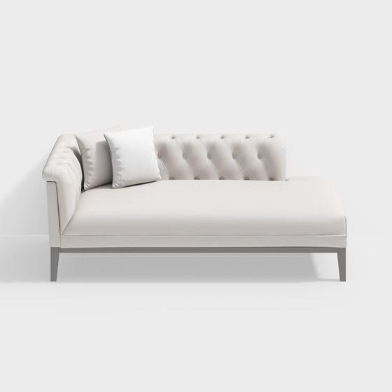 Elegant Chaise Lounge 3D Model for Modern Interiors