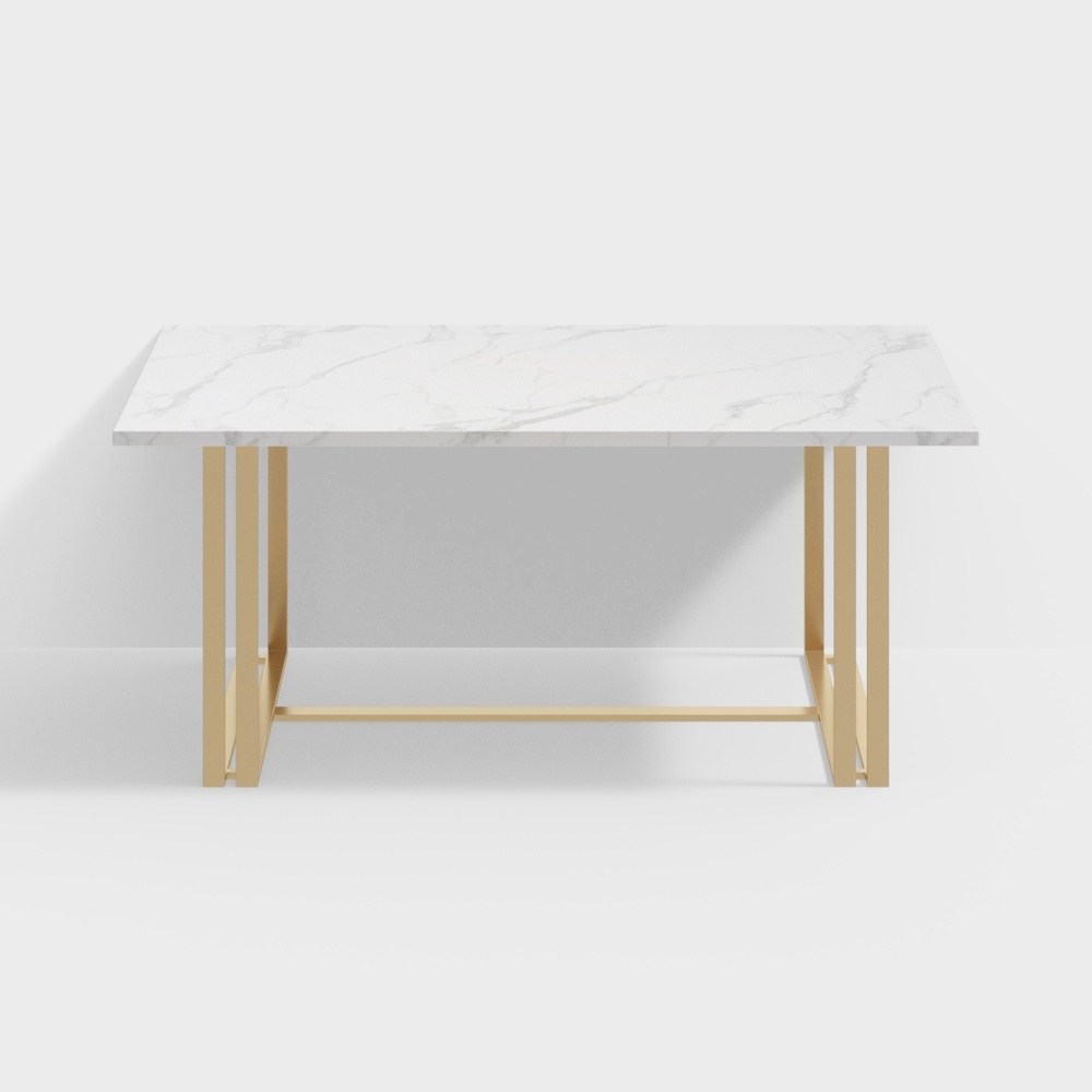 Elegant Marble Dining Table 3D model