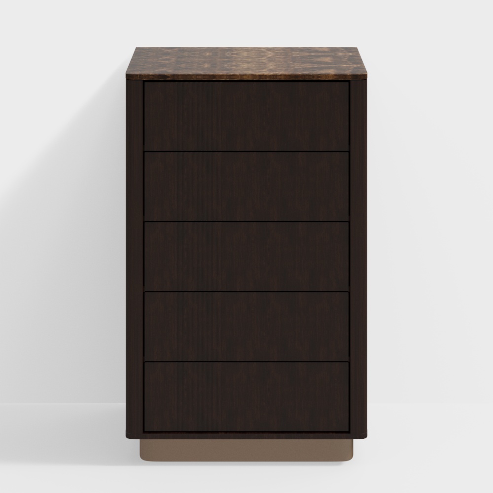 Urban Wooden Drawer Cabinet 3D model
