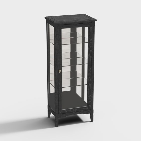 Charming Vintage Display Cabinet 3D model