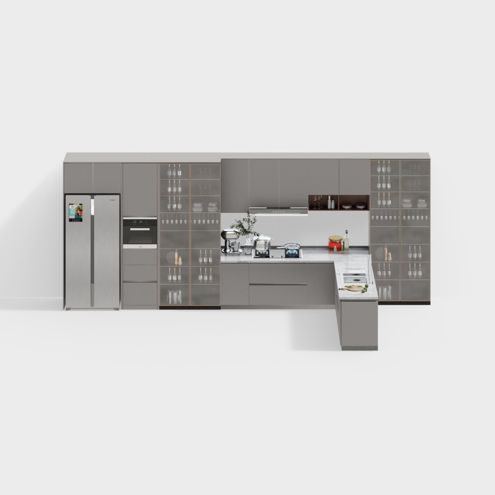 현대적인 주방 캐비닛