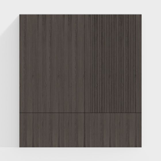 Stylish Low-Polygon Gray Wooden Door 3D model for Creative Projects