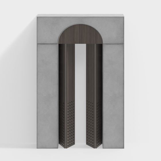 Elegant Low-Polygon Door Frame 3D model