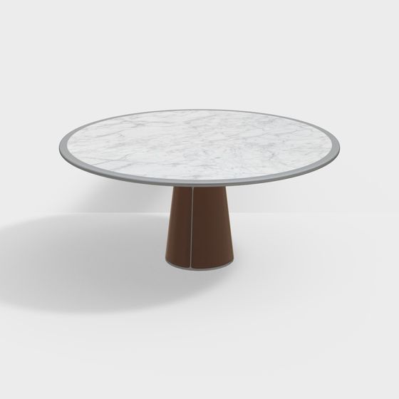 Modern Low-Polygon Round Table 3D model