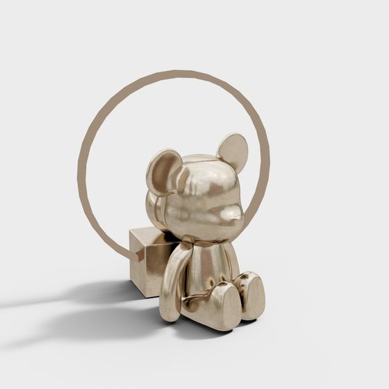 Charming Golden Mouse 3D model